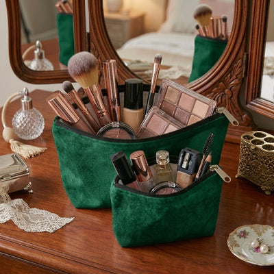 Malai Velvet - Emerald Cosmetic Pouch Trendy Home