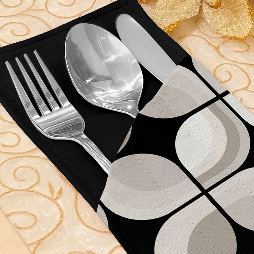 Printed - Retro Slate Cutlery Pouch Trendy Home