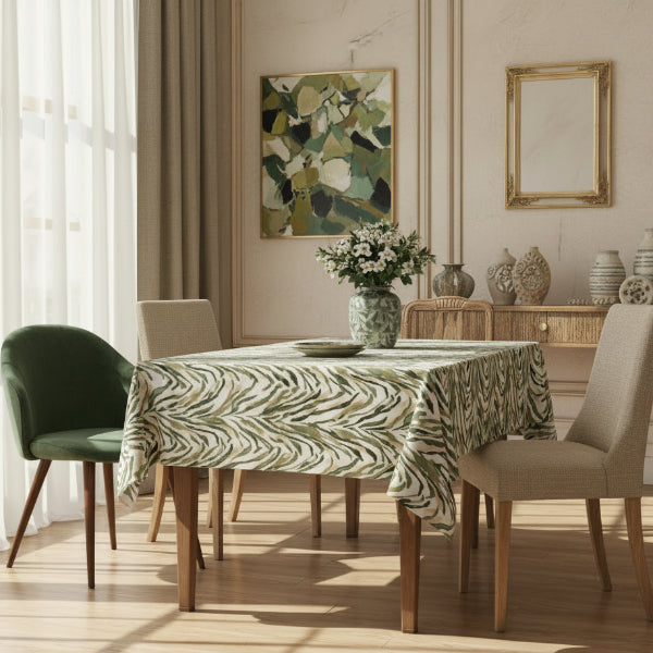 Printed - Sage Serengeti Tablecloth Trendy Home