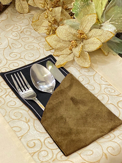Malai Velvet - Fawn Cutlery Pouch