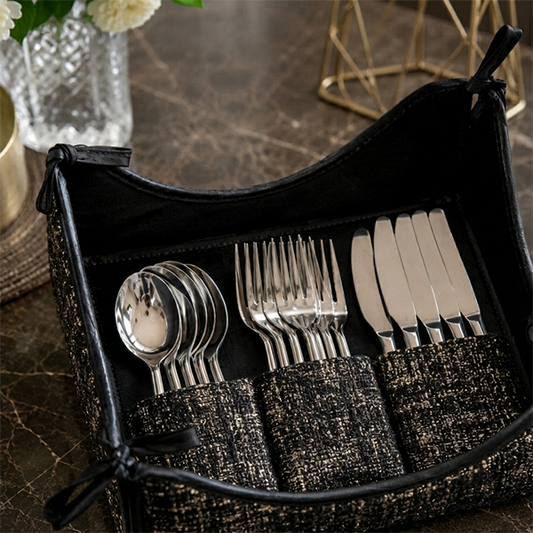 Shanghai - Siyah Cutlery Tray