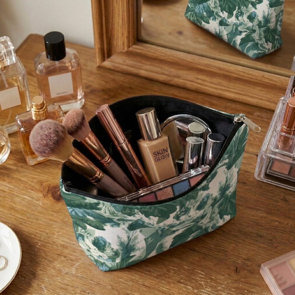 Printed - Victorian Green Cosmetic Pouch