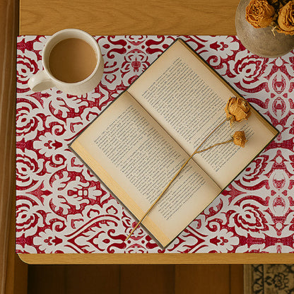 Printed - Rubine Bed Side Table Accent Trendy Home