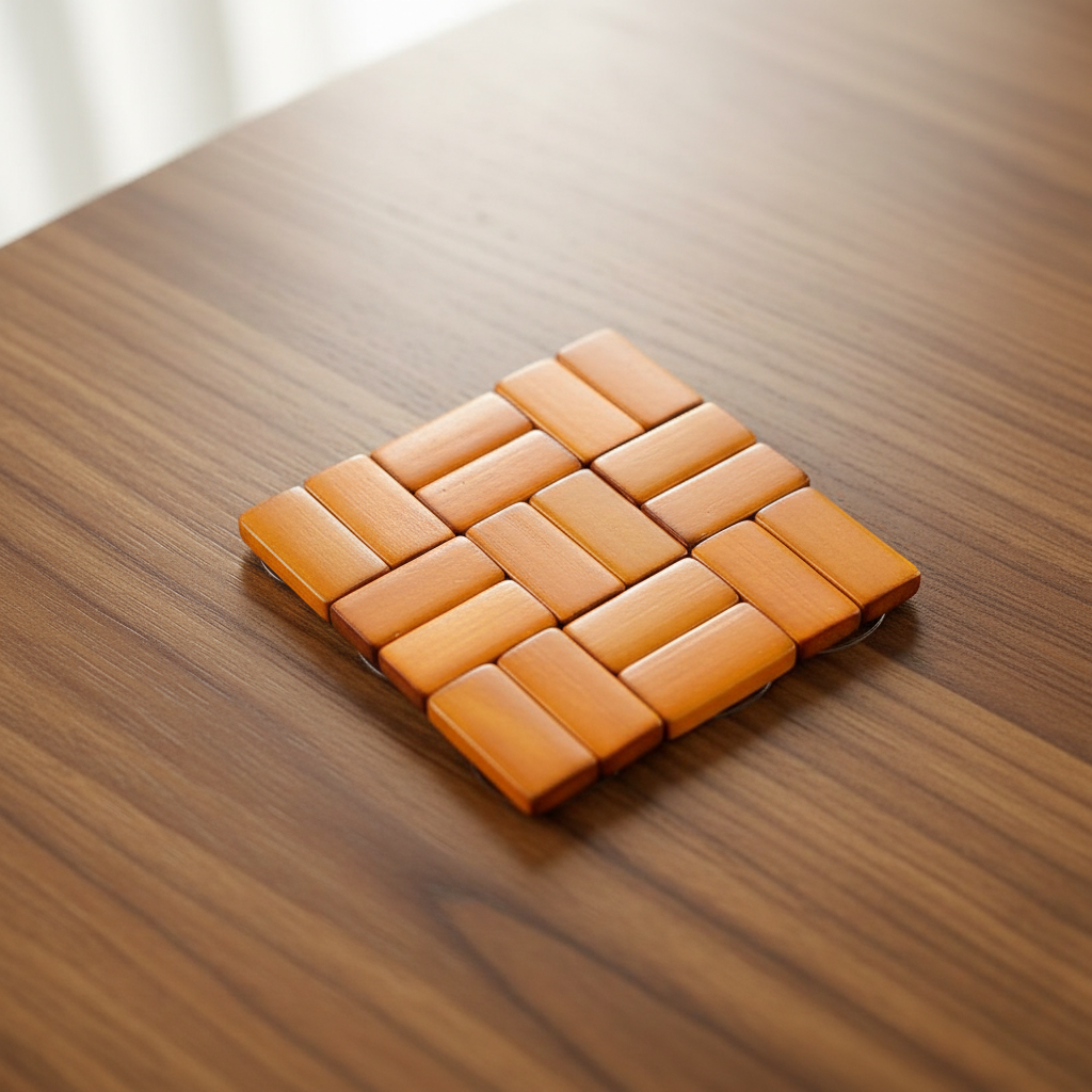 Wooden Brics Tea Coaster Trendy Home