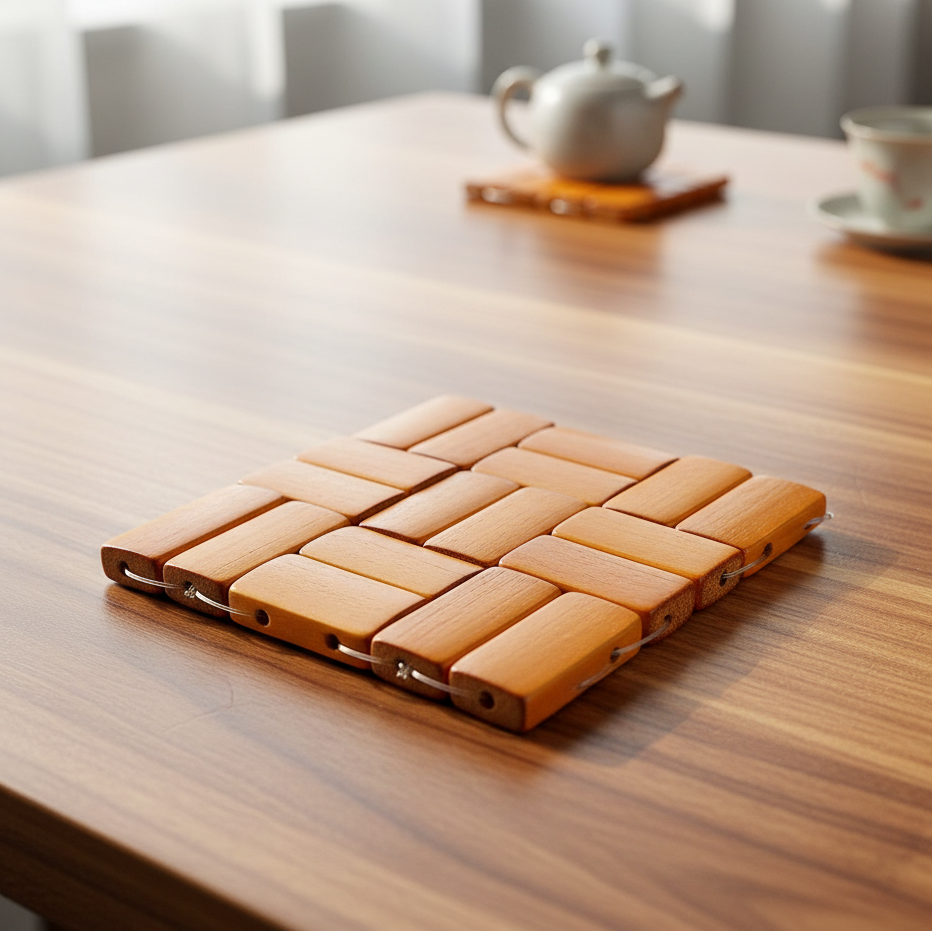 Wooden Brics Tea Coaster Trendy Home