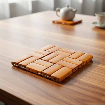 Wooden Brics Tea Coaster Trendy Home