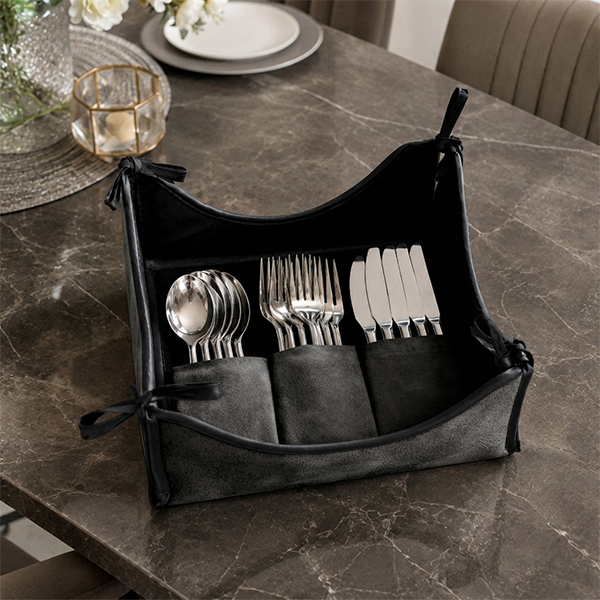 Malai Velvet - Steel Cutlery Tray
