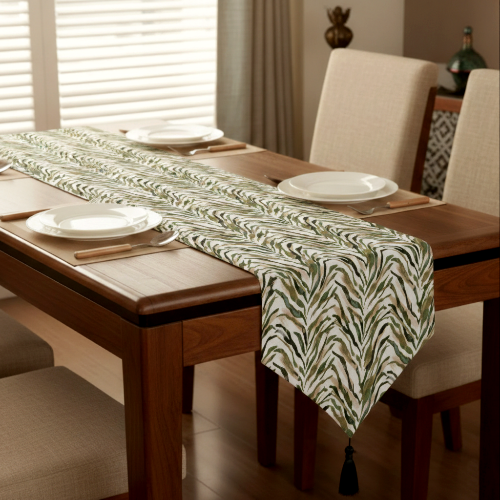 Printed - Sage Serengeti Table Runner Trendy Home