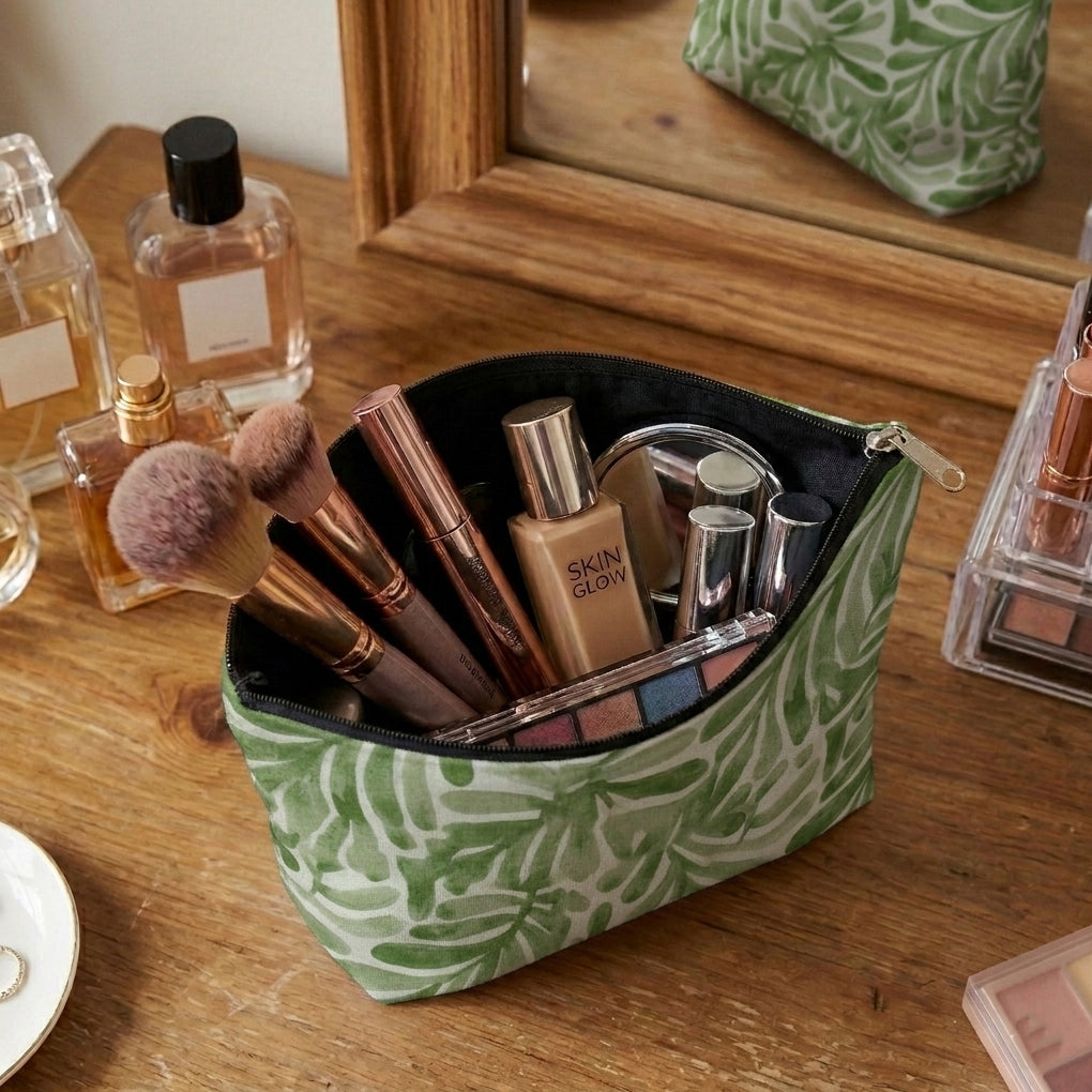 Printed - Sage Leaf Cosmetic Pouch