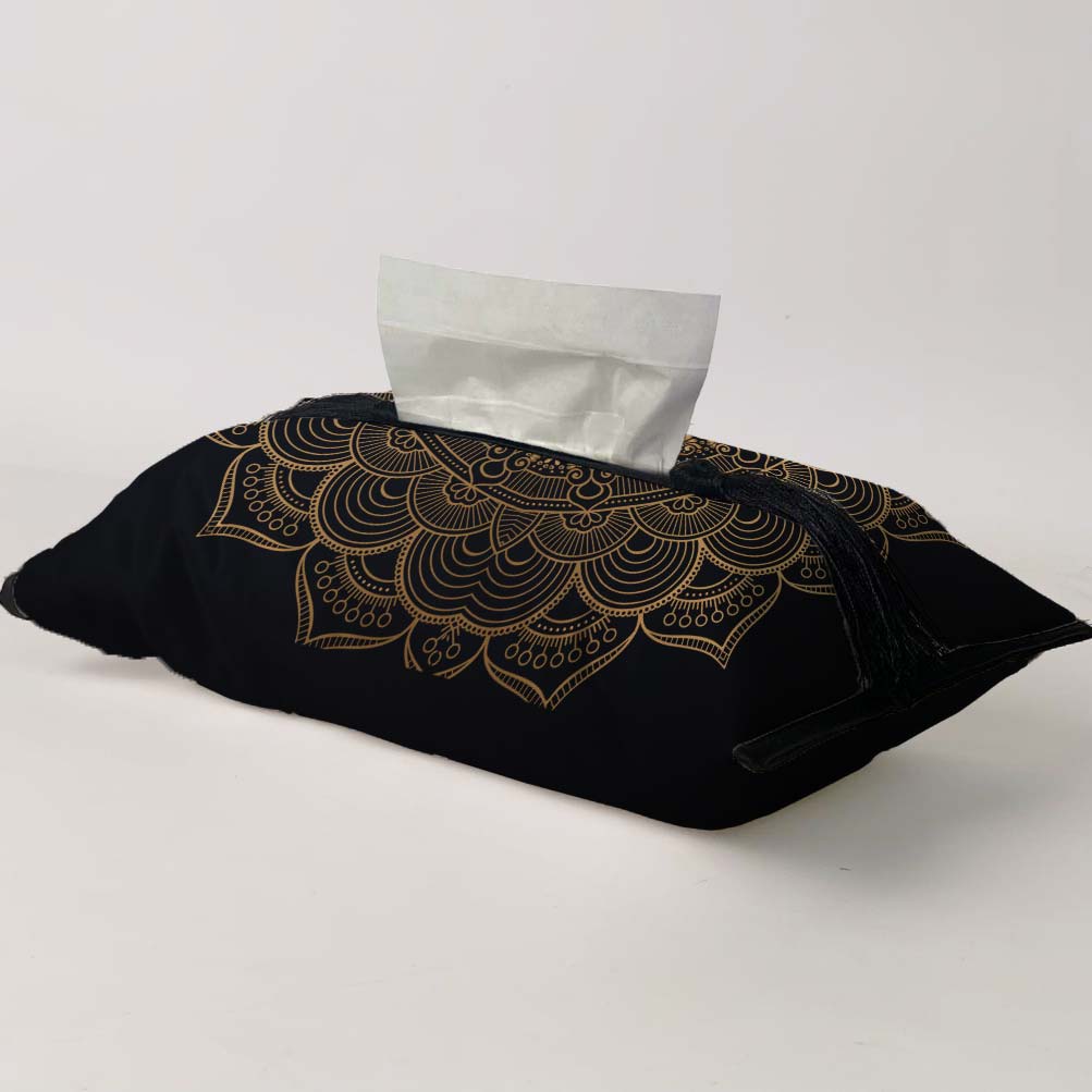 Rujhan Elegans Black Tissue Box Trendy Home