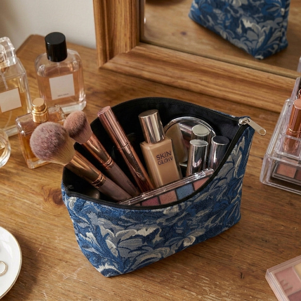 Printed - Midnight Weave Cosmetic Pouch