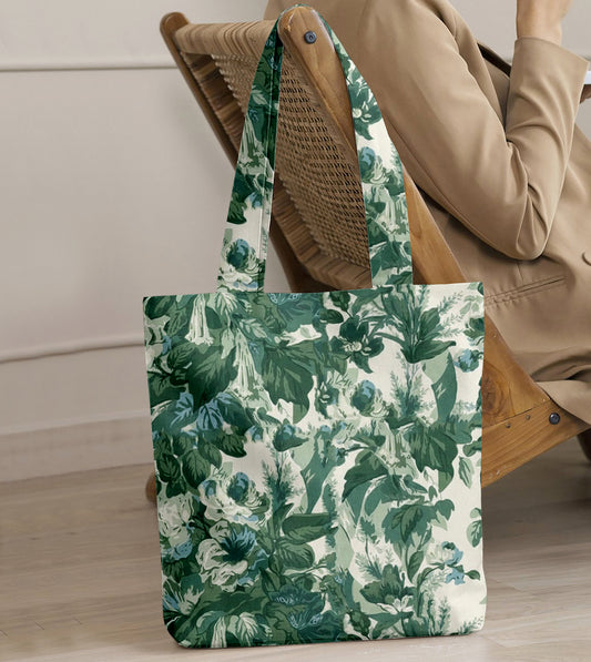 Printed - Victorian Green Tote Bag Trendy Home