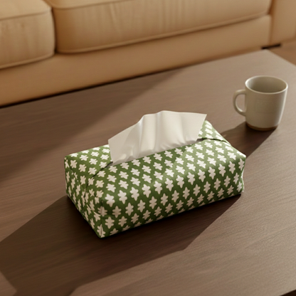 Printed - Emerald Symmetry Tissue Box Trendy Home