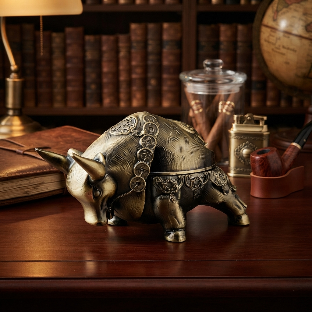 Metallic - Bull Ashtray