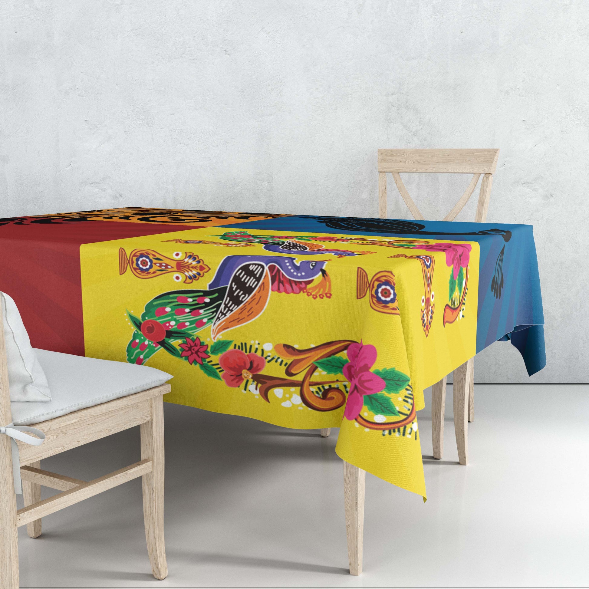 The Devine Peacock Tablecloth Trendy Home