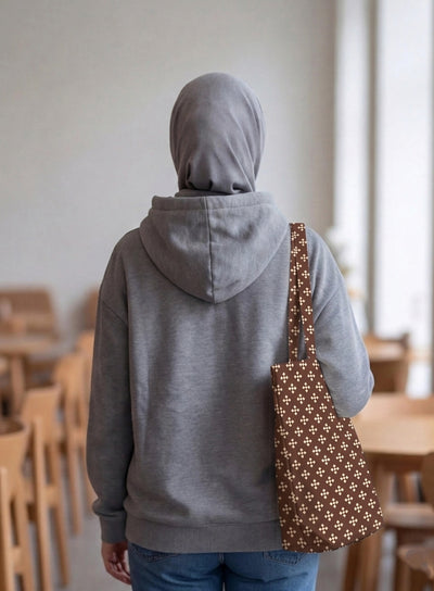 Printed - Espresso Foulard Tote Bag Trendy Home