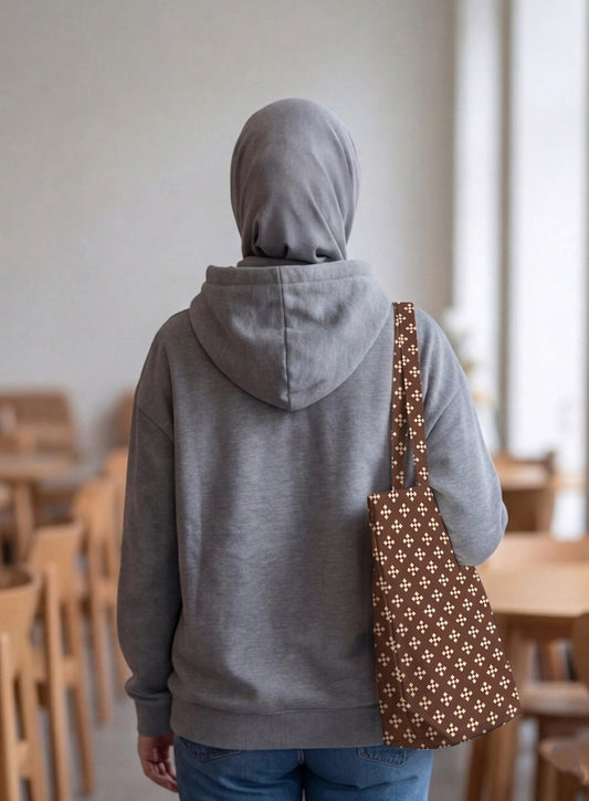 Printed - Espresso Foulard Tote Bag Trendy Home
