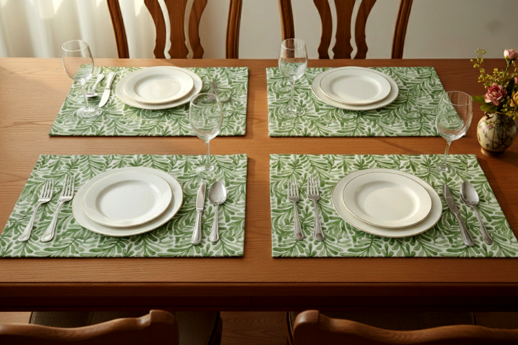 Printed - Sage Leaf Table Mat Trendy Home
