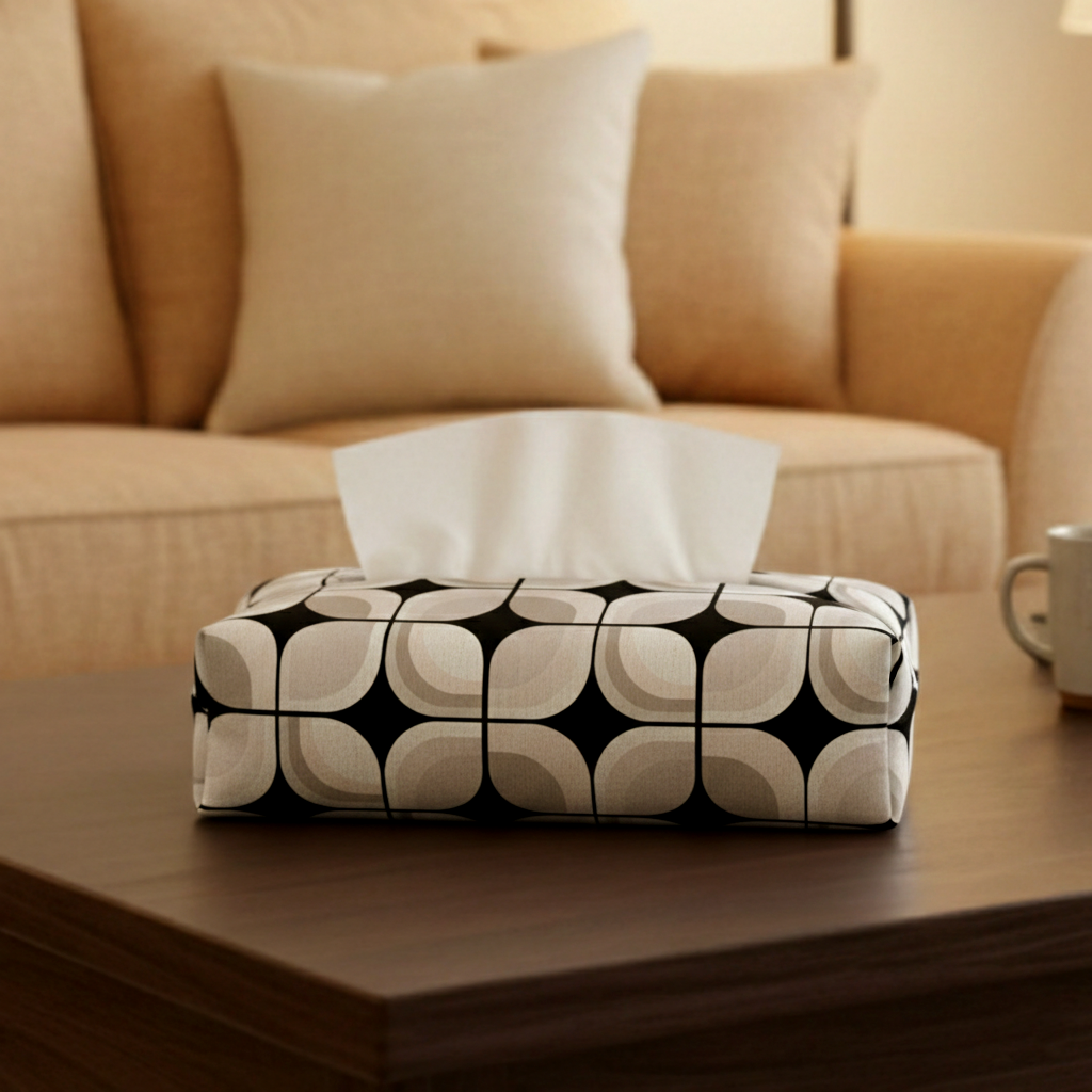 Printed - Retro Slate Tissue Box Trendy Home