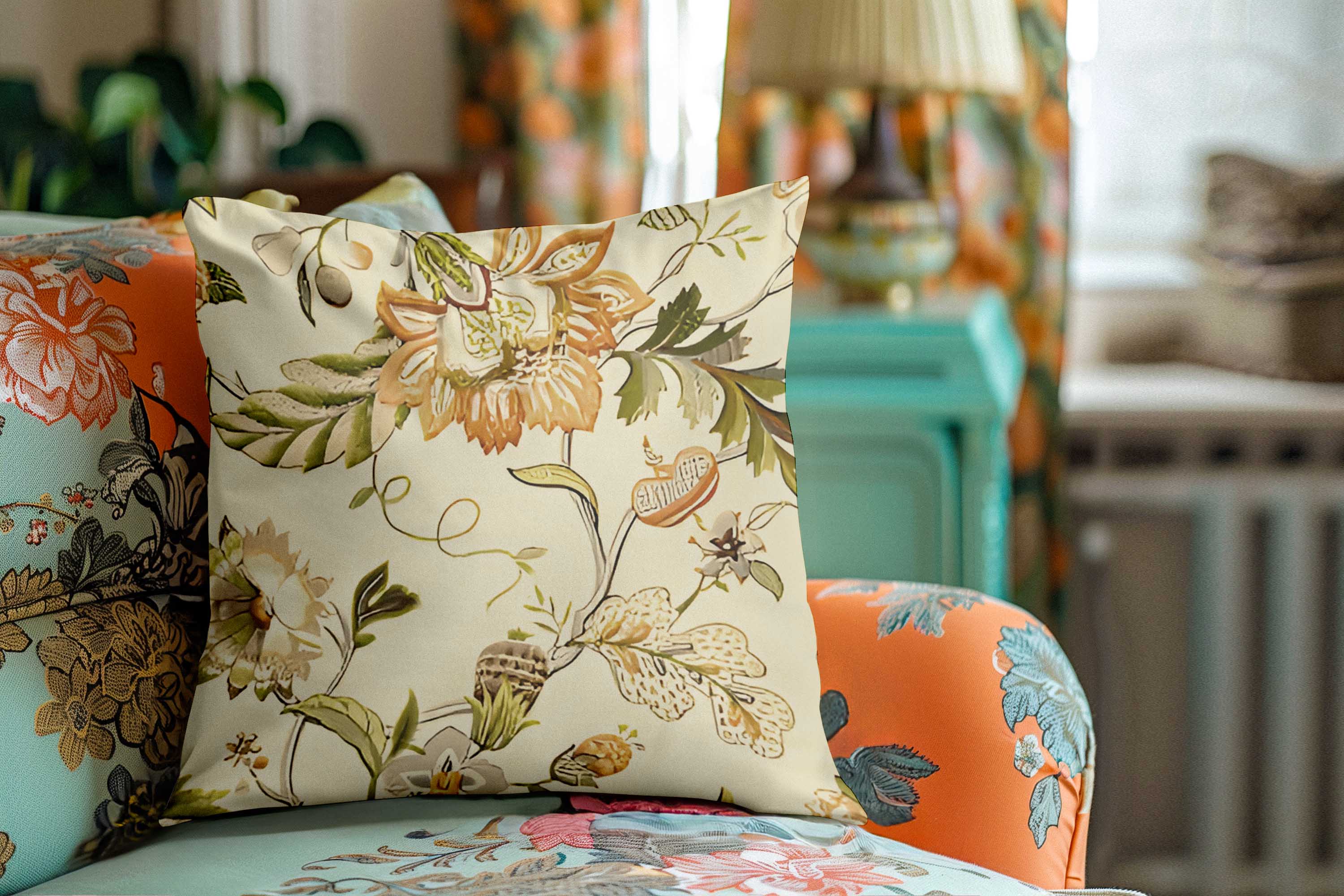 Printed - Beige Fort Cushion Cover | Trendy Home Pakistan