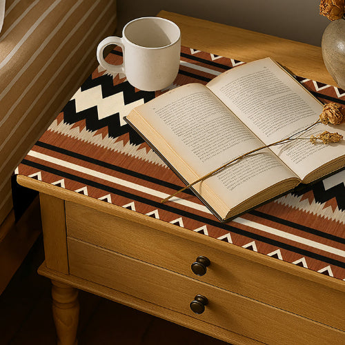 Printed - Tribal Terracotta Bed Side Table Accent Trendy Home