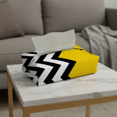 Printed - Lisbon Yellow Tissue Box Trendy Home
