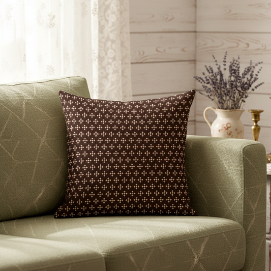 Printed - Espresso Foulard Cushion Cover Trendy Home