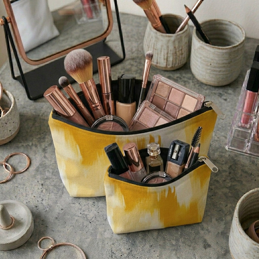 Printed - Solar Brushstroke Cosmetic Pouch Trendy Home