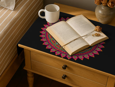 Printed - Elegans Crown Bed Side Table Accent Trendy Home