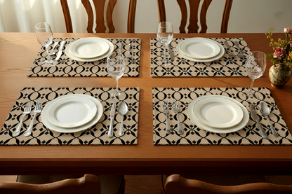Printed - Beige Nomad Table Mat Trendy Home