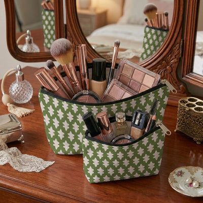 Printed - Emerald Symmetry Cosmetic Pouch Trendy Home