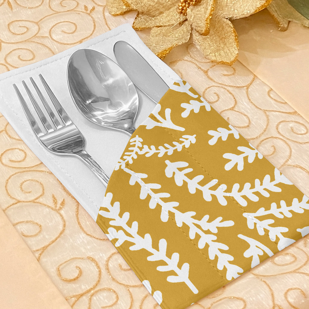 Printed - Mustard Mist Cutlery Pouch Trendy Home