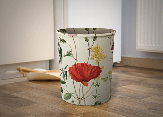 White Rosey Dustbin Trendy Home