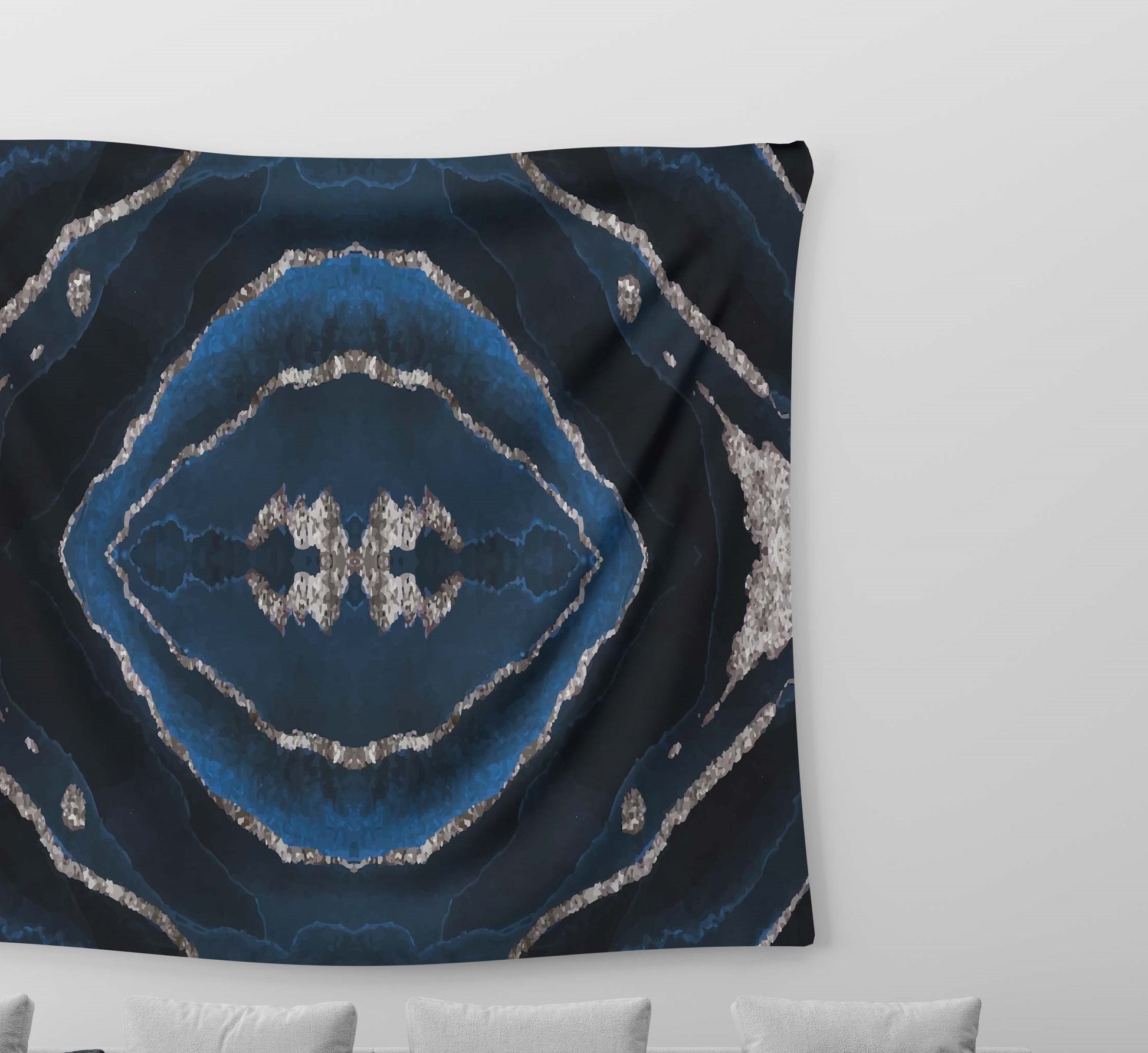 Blue Moana Tapestry Trendy Home