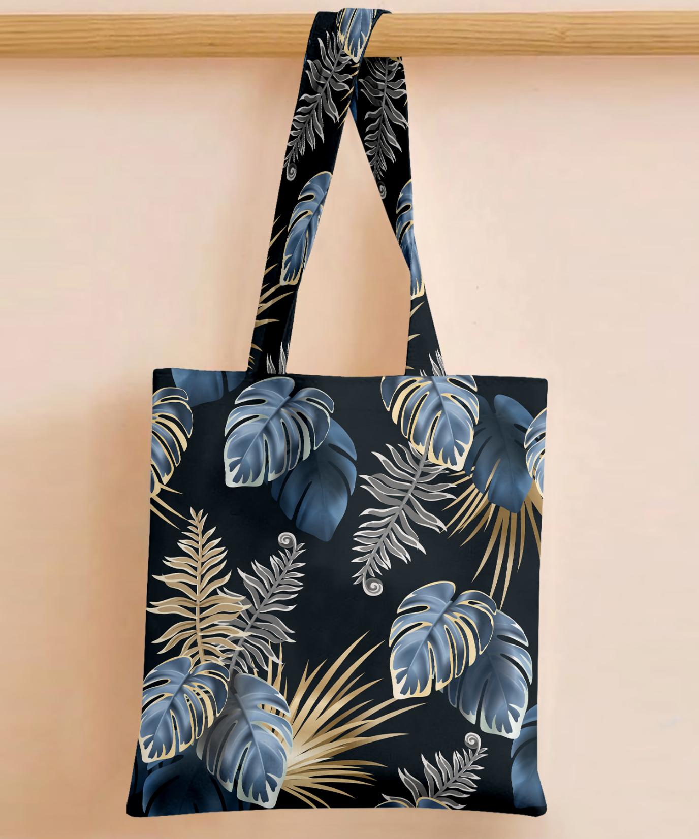 Printed - Moon Leaves Tote Bag