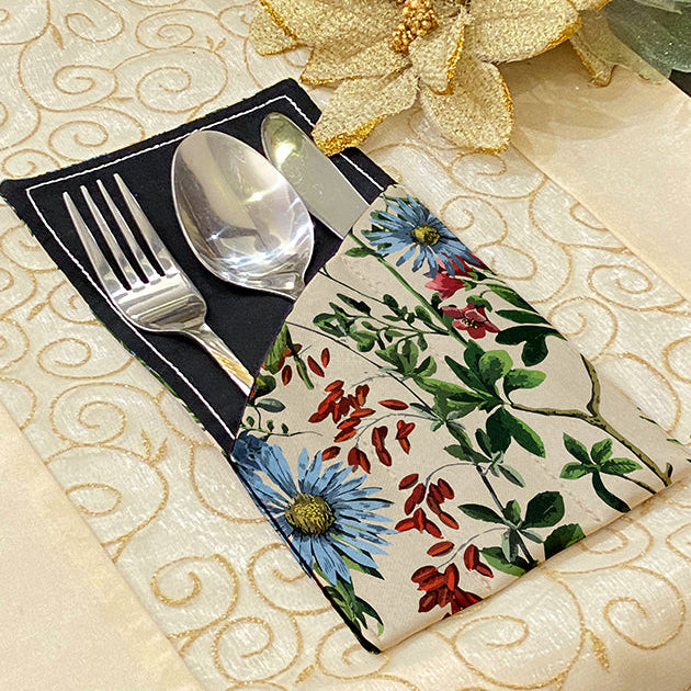 Printed - Floral Clash Cutlery Pouch Trendy Home