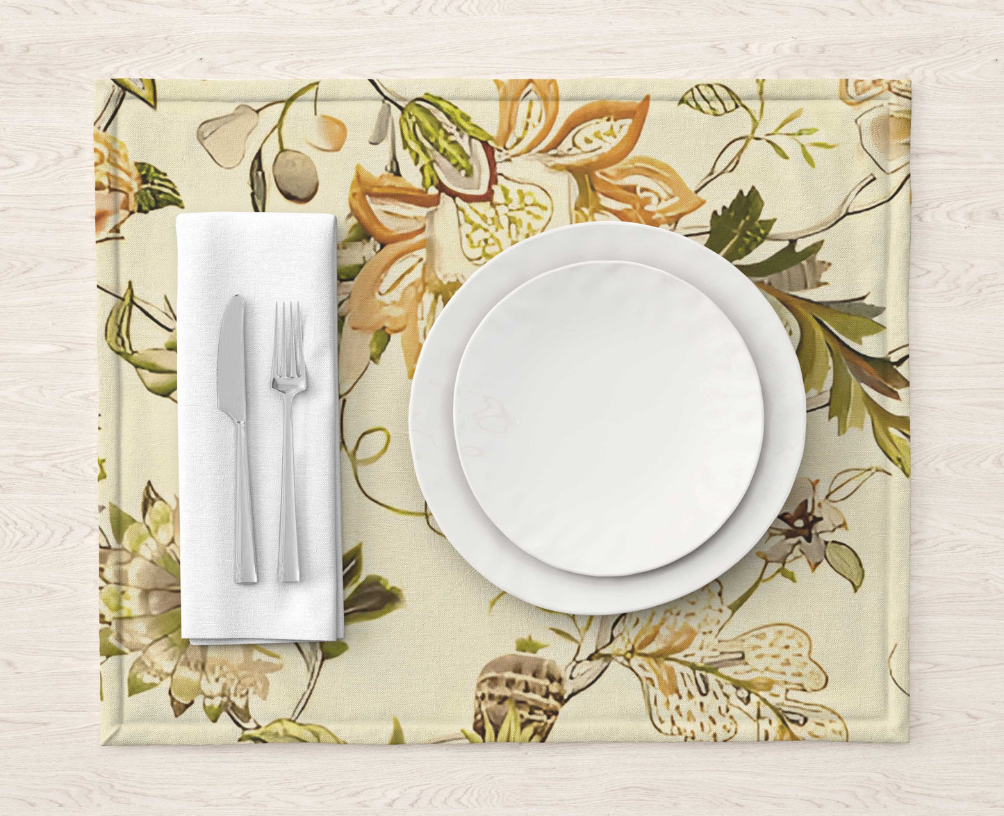 Printed - Beige Fort Table Mat