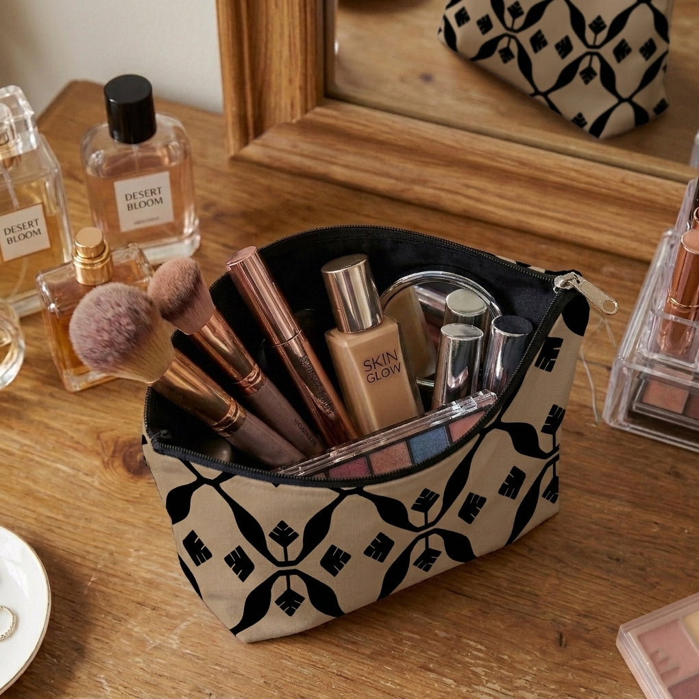 Printed - Beige Nomad Cosmetic Pouch
