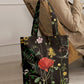 Printed - Black Rosey Tote Bag