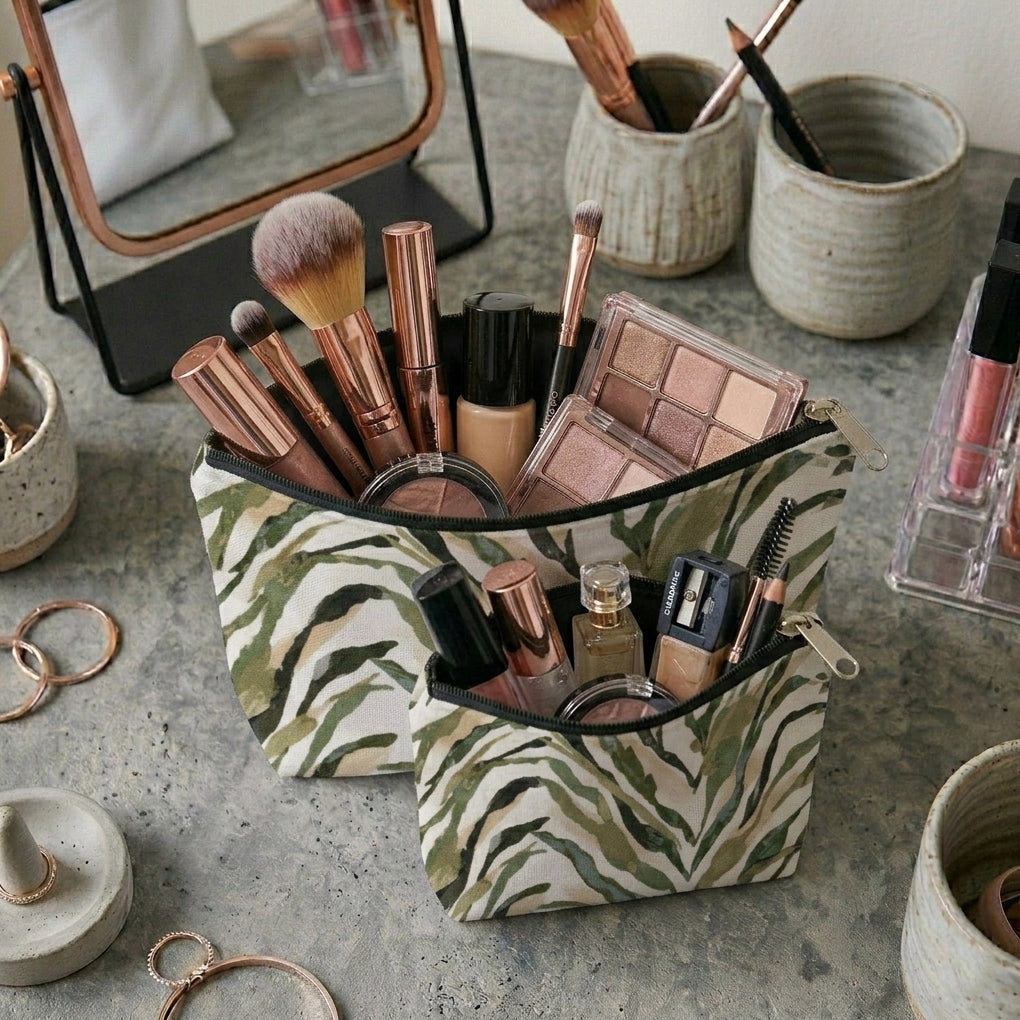 Printed - Sage Serengeti Cosmetic Pouch