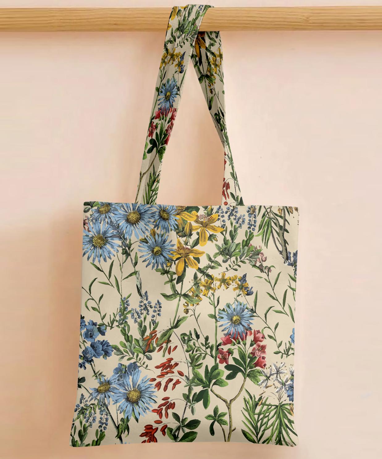 Printed - Floral Clash Tote Bag Trendy Home