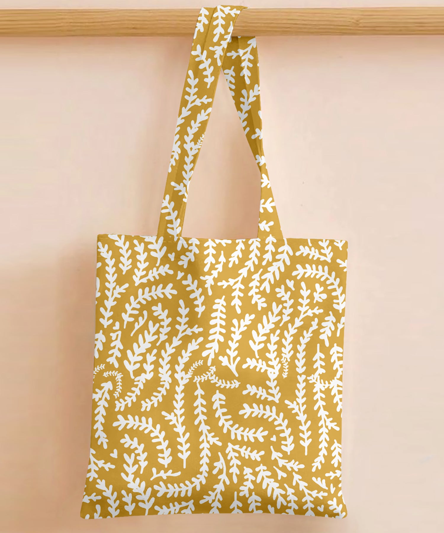 Printed - Mustard Mist Tote Bag Trendy Home