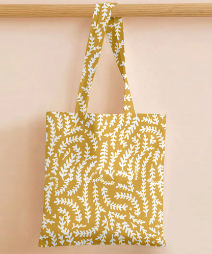 Printed - Mustard Mist Tote Bag Trendy Home