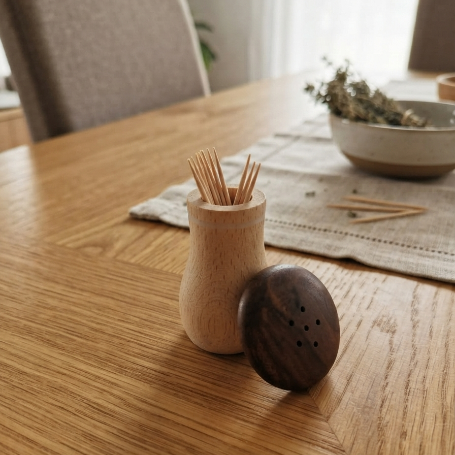 Wooden - Mushroom Toothpick Holder