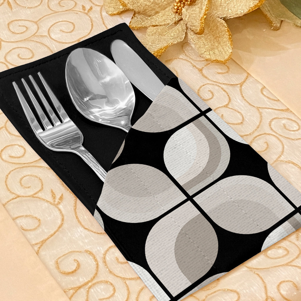 Printed - Retro Slate Cutlery Pouch Trendy Home