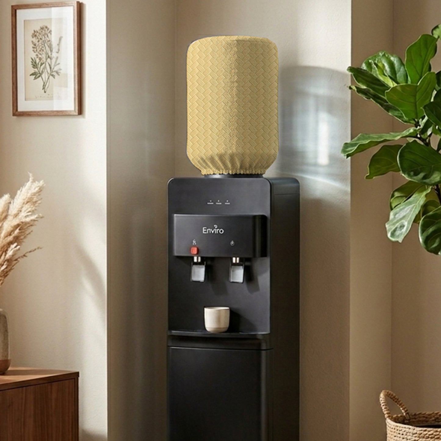 Pattern Leather - Beige Bottle Dispenser Cover