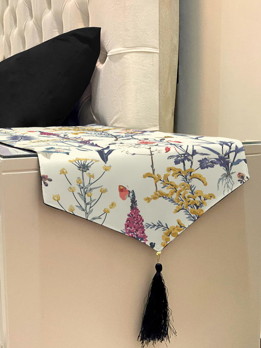 Printed - Floral Jersey Bed Side Table Accent