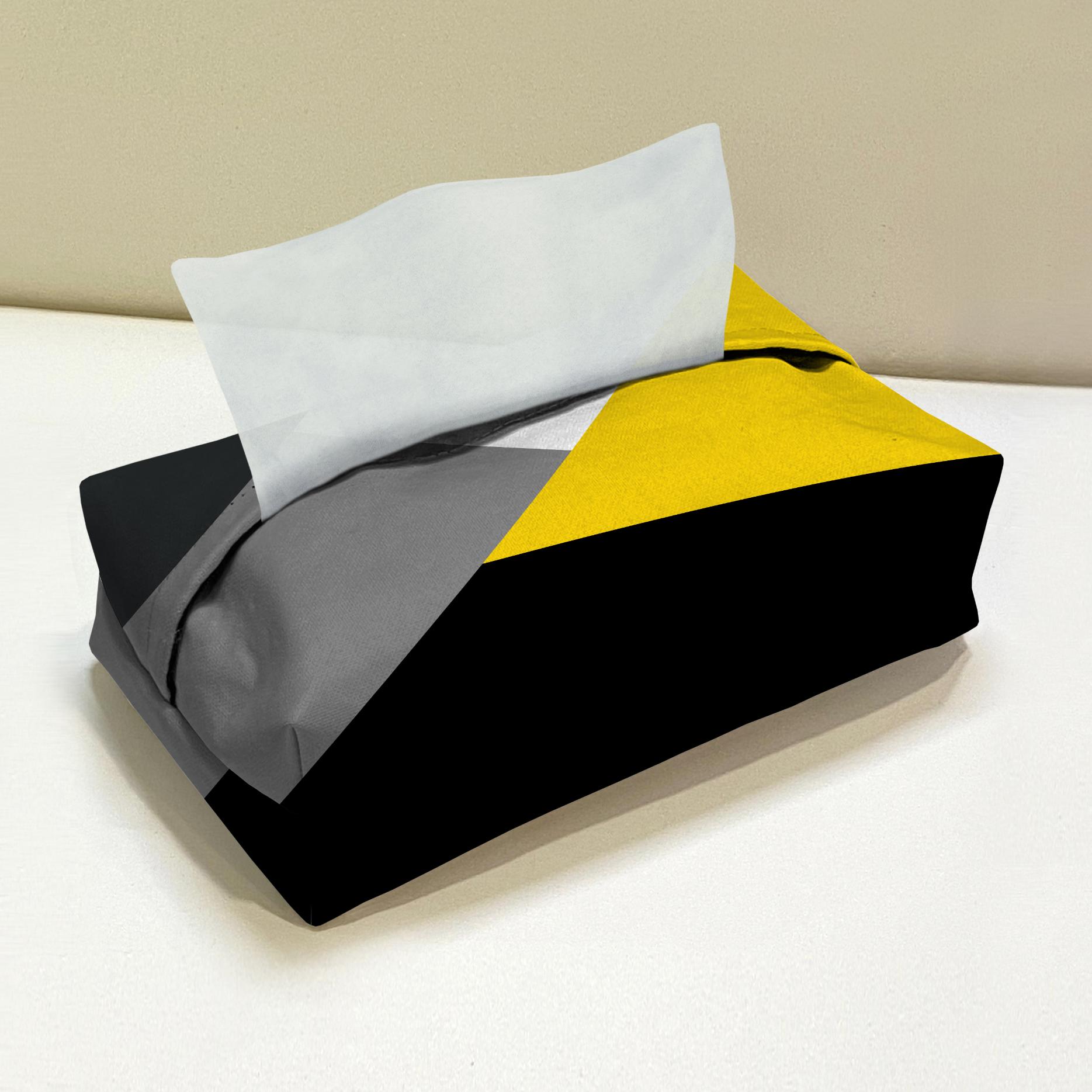 Printed - Victoria Yellow Tissue Box Trendy Home