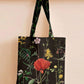 Printed - Black Rosey Tote Bag