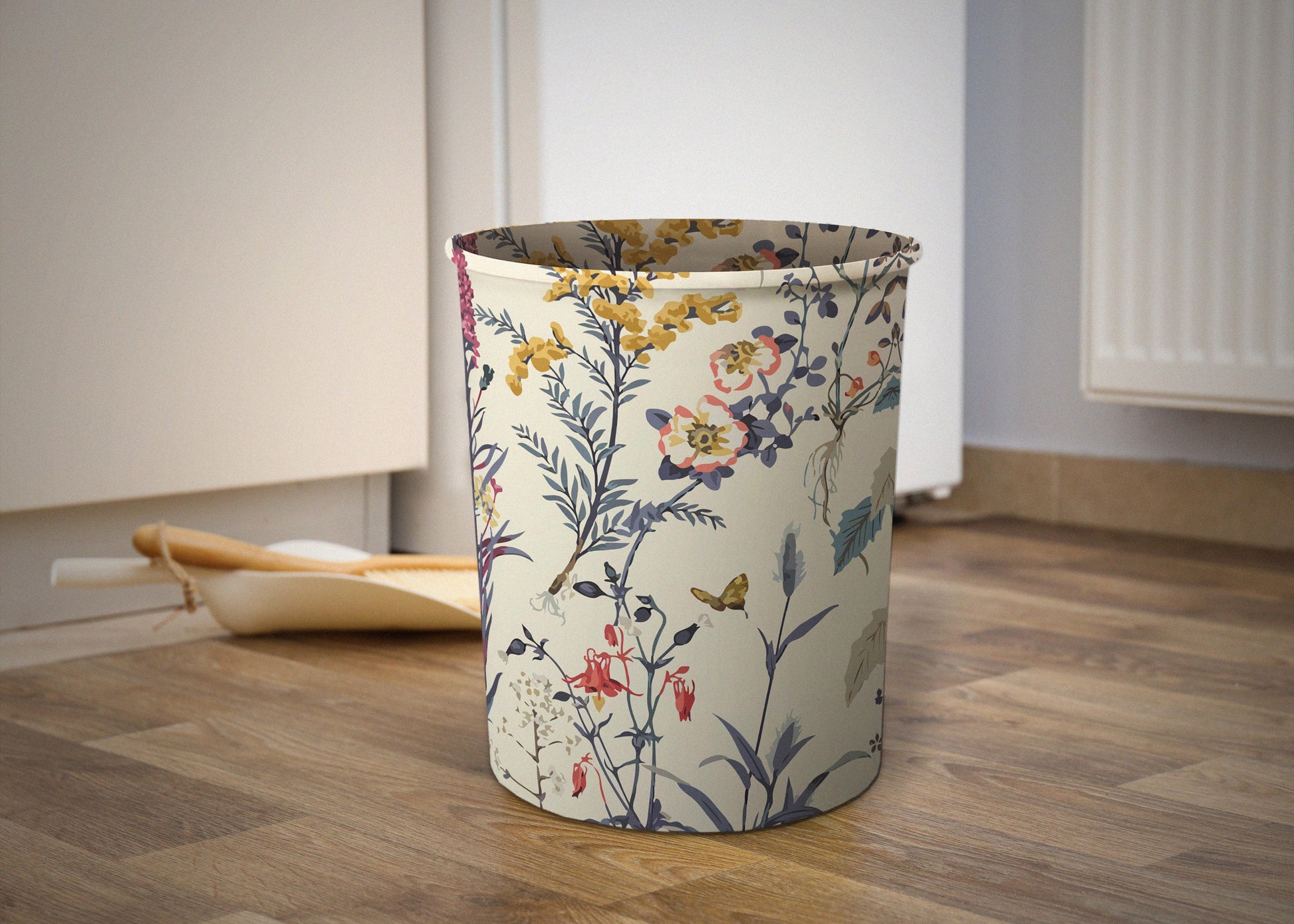 Floral Jersey Dustbin Trendy Home